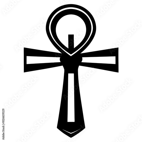 Ankh Silhouette vector illustration