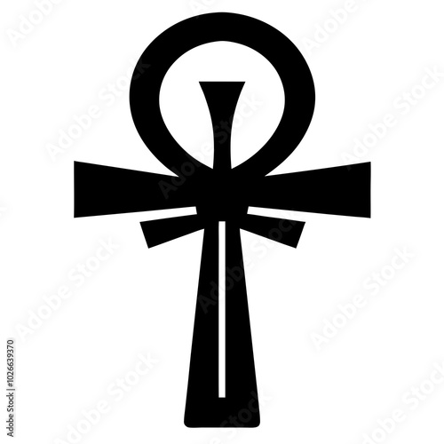 Ankh Silhouette vector illustration