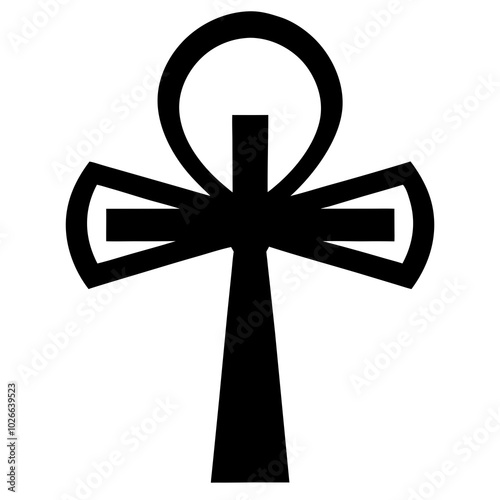 Ankh Silhouette vector illustration