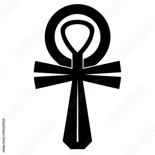 Ankh Silhouette vector illustration