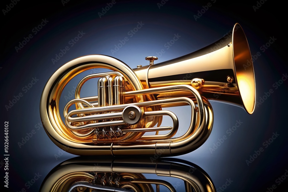 Obraz premium Euphonium Instrument Isolated on Transparent Background for Music Lovers and Educators