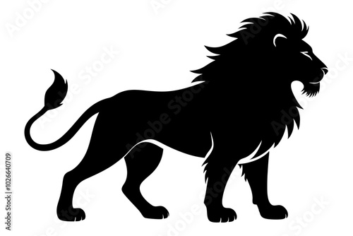 lion silhouette vector illustration