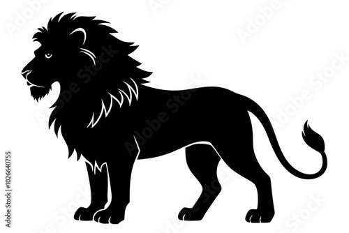 lion silhouette vector illustration photo