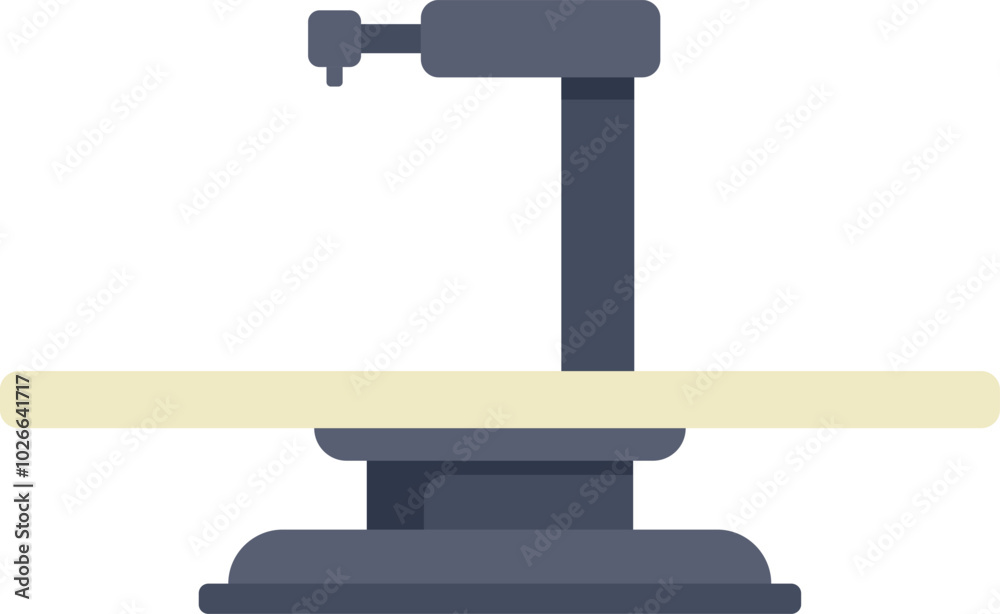 Surgical table waiting for a patient to be operated on by a surgeon in a hospital operating room