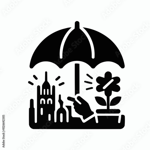 illustration of umbrella