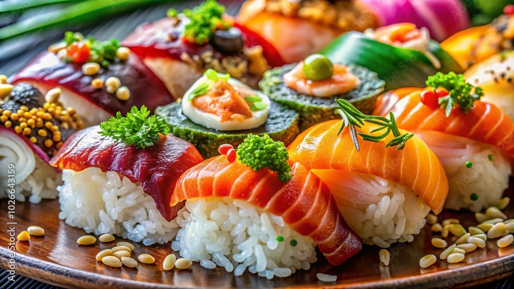 Exquisite Macro Photography of Maiga Sushi Delights with Vibrant Colors and Textures Exquisite Macro Photography of Maiga Sushi Delights with Vibrant Colors and Textures