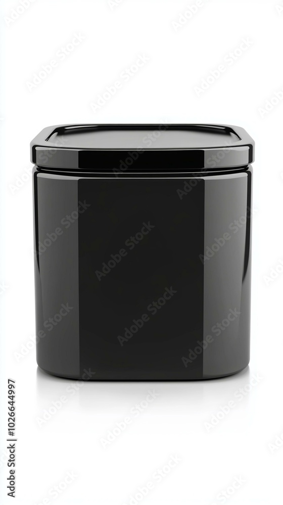 Plastic box black template isolated on white background Plastic box black template isolated on white background