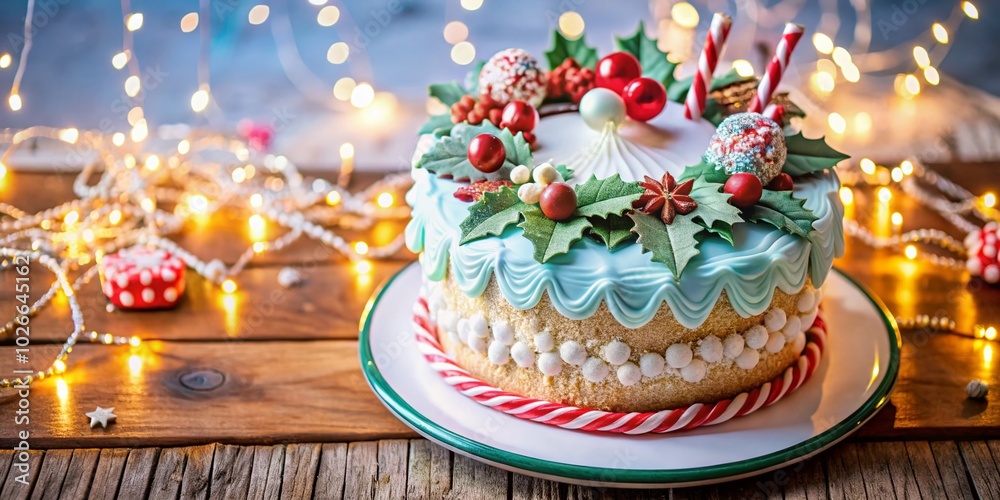 Festive Cut and Glue Christmas Cake Craft for Kids - DIY Holiday Fun