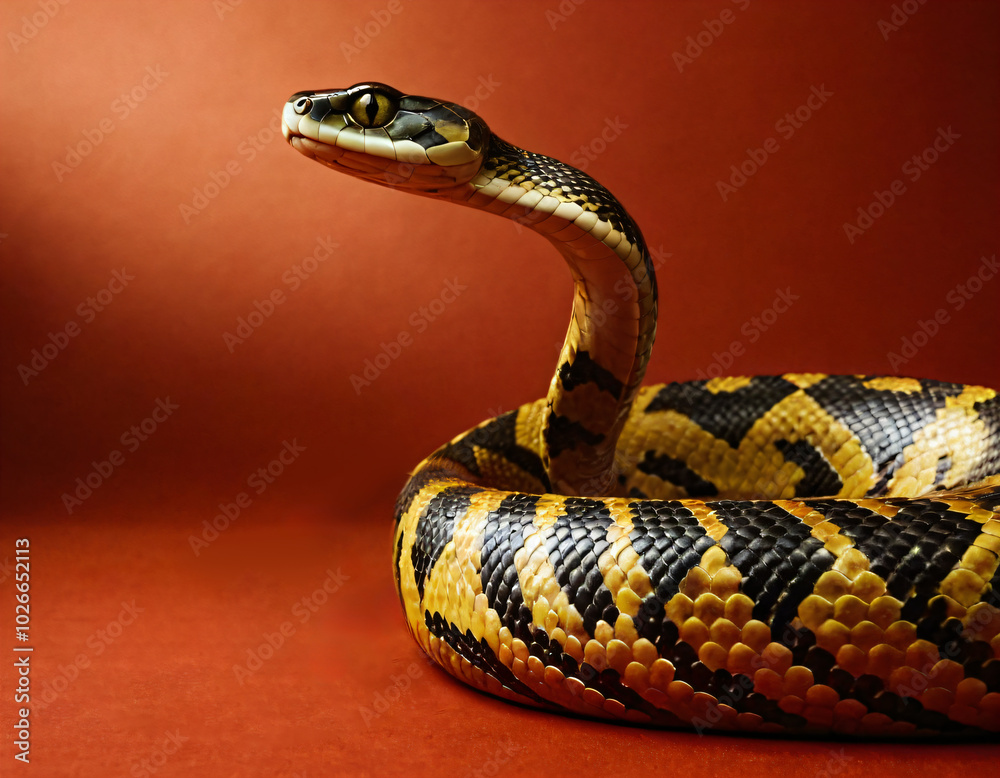 Obraz premium The year of the snake. Snake as a symbol of the new Chinese year.