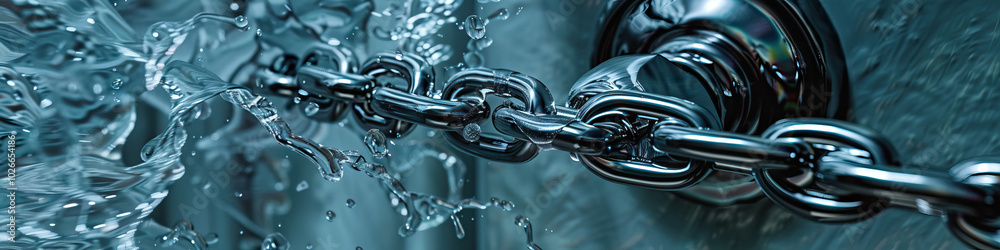 Silver Metal Waves: A Chain Necklace Accidentally Snags on a Doorknob, Causing It to Fall Silver Metal Waves: A Chain Necklace Accidentally Snags on a Doorknob, Causing It to Fall