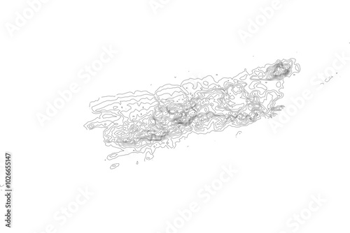 Photography Puerto Rico Elevation Contour Map SVG - Topographic Terrain Lines for Geographic Design