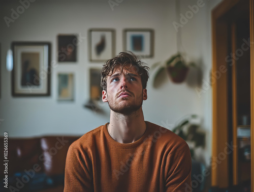 Young Man Relaxing by Window