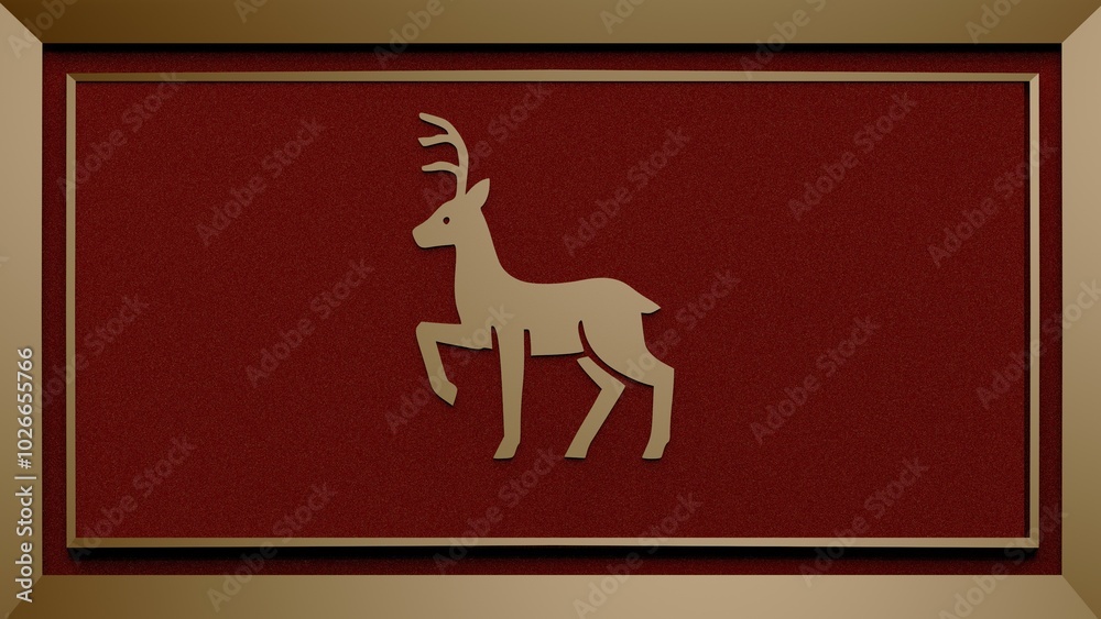 Christmas card with a reindeer design Christmas card with a reindeer design