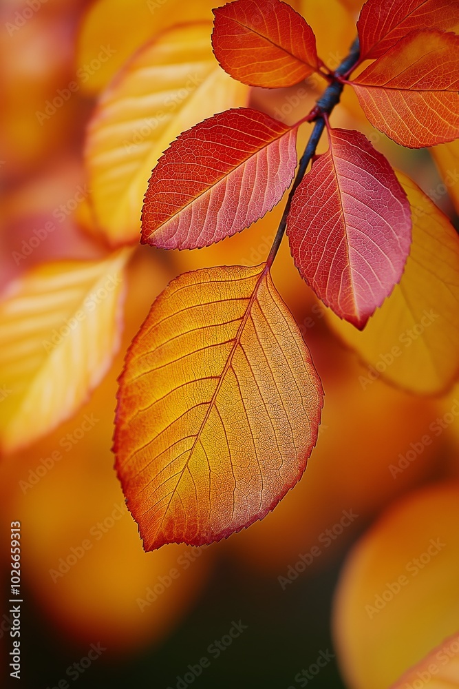 Detailed close-up of vibrant red and orange leaves, showcasing intricate textures and colors, representing autumn's beauty. Detailed close-up of vibrant red and orange leaves, showcasing intricate textures and colors, representing autumn's beauty.
