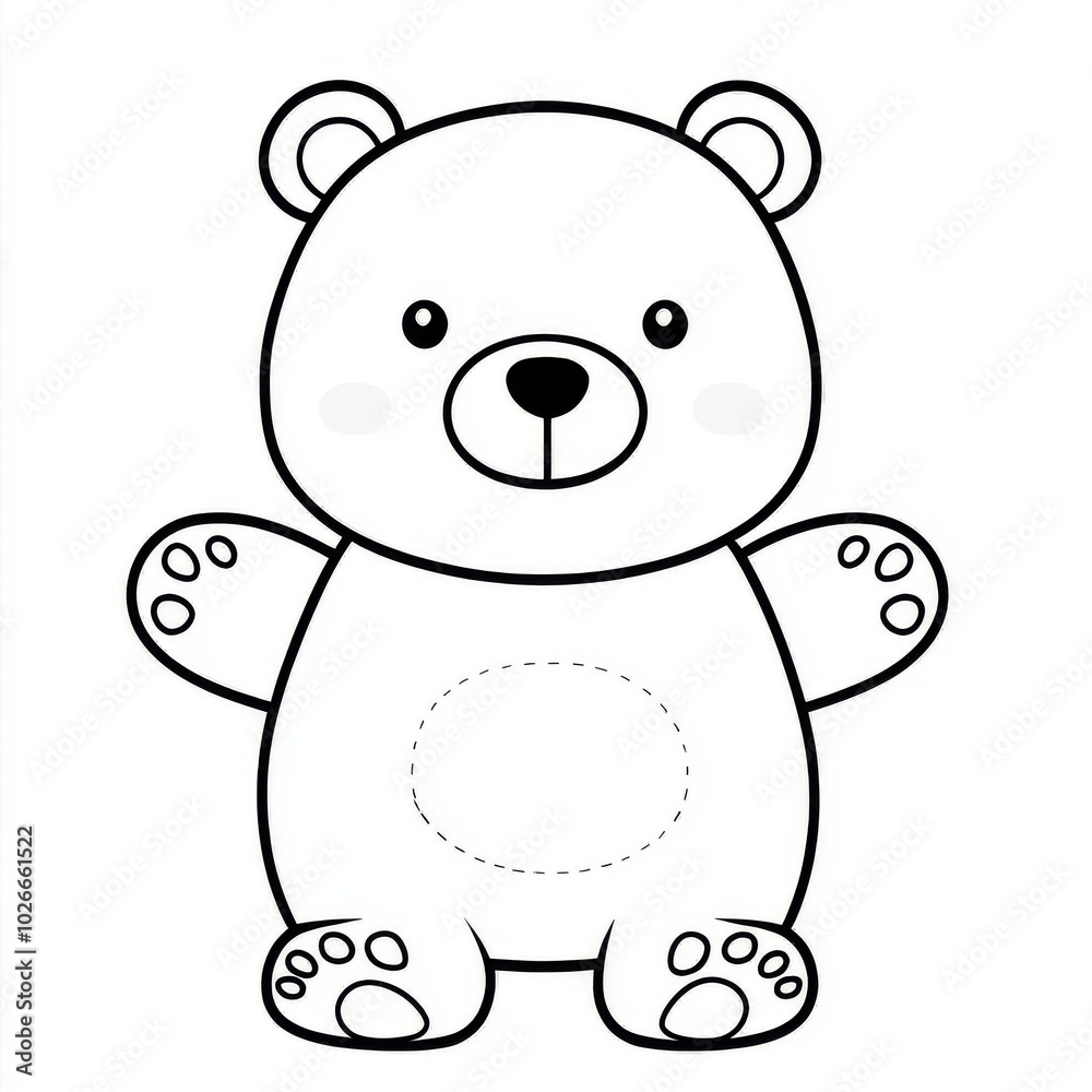 Obraz premium This is a modern illustration coloring page for children, which can be used for coloring and scrapbooking