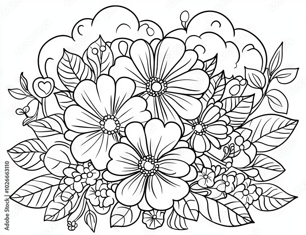 A cute coloring page with a cartoon sun and garden flowers. You can print it on 8.5 x 11 paper. A cute coloring page with a cartoon sun and garden flowers. You can print it on 8.5 x 11 paper.