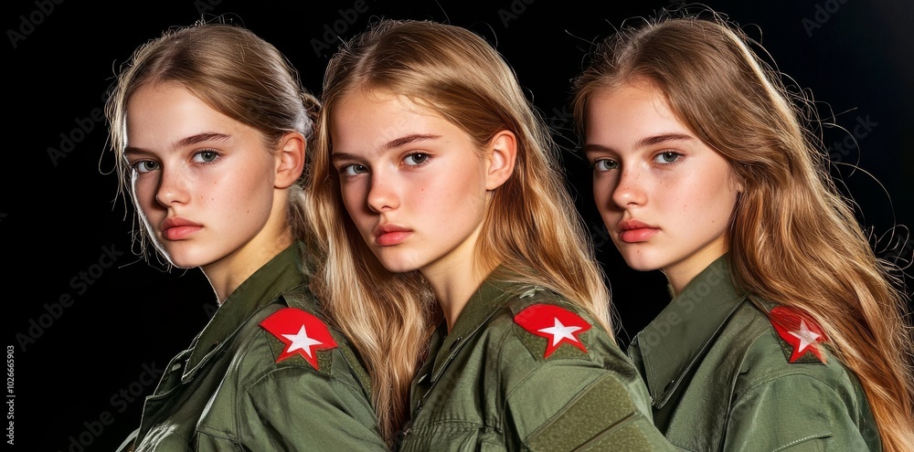 In uniform, military officers look serious In uniform, military officers look serious