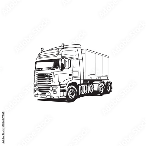 truck isolated on white background