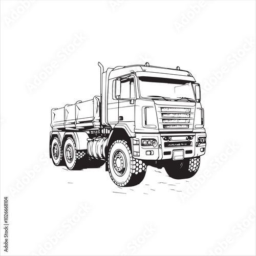 truck isolated on white background