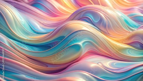 Wallpaper Mural Abstract dynamic fluid motion pastel soft color, colorful abstract pattern wave Torontodigital.ca
