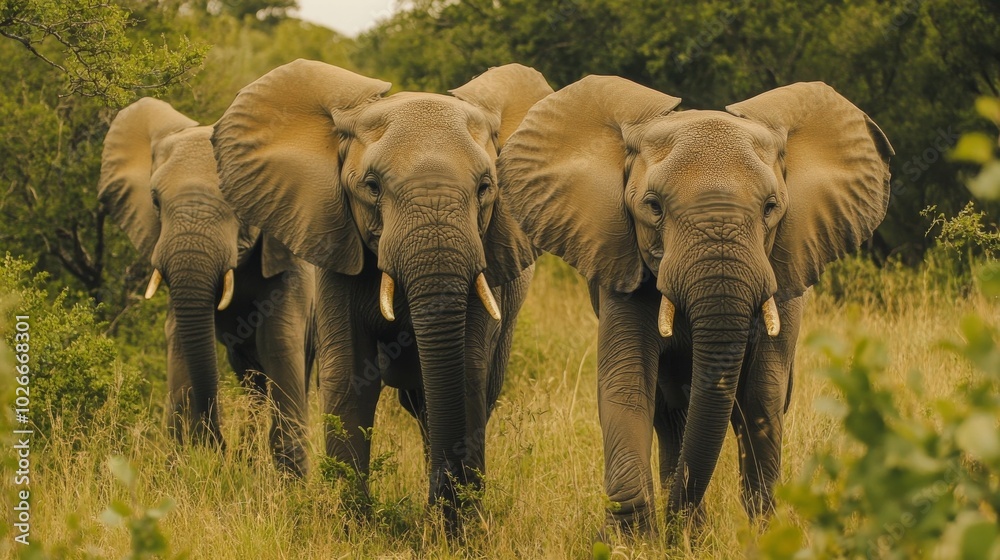 Fototapeta premium Kruger's African elephants