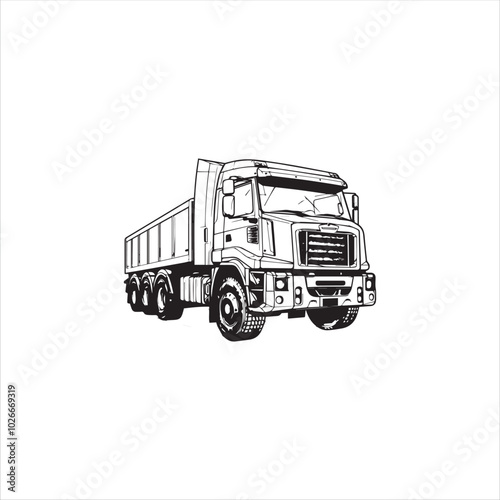 truck isolated on white background