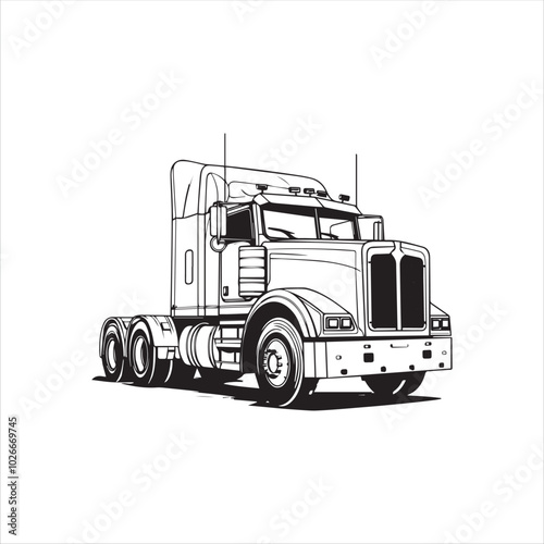 truck isolated on white background