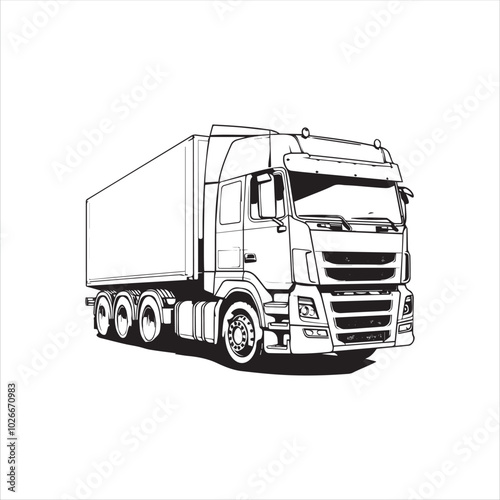 truck isolated on white background