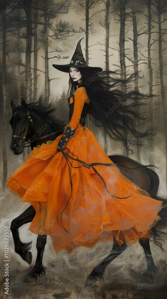 Halloween mobile background illustration in 9:16 ratio Halloween mobile background illustration in 9:16 ratio