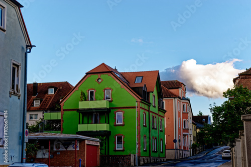 Autumn in the Bavarian town of Neustadt an der Aisch photo