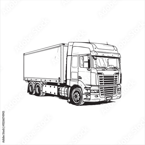 truck isolated on white