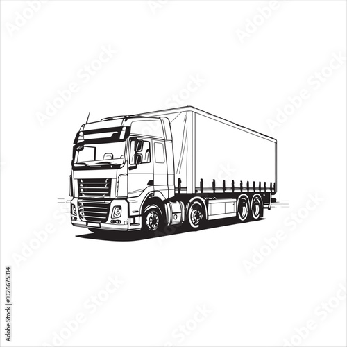 truck isolated on white
