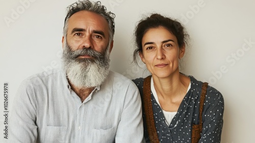 Elder couple contemplate life. photo