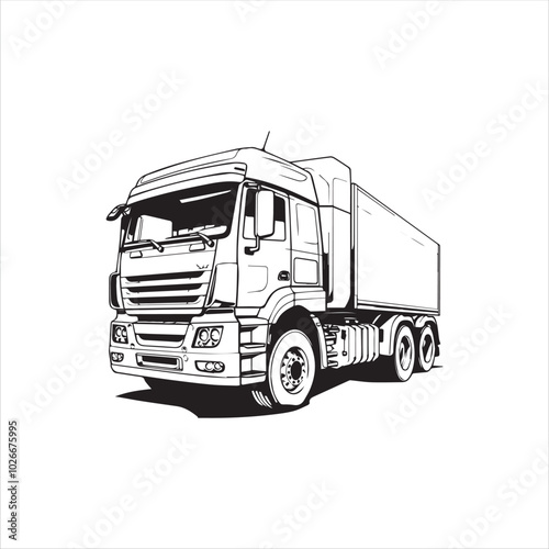 truck isolated on white