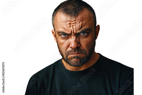 Bearded Man with Frown