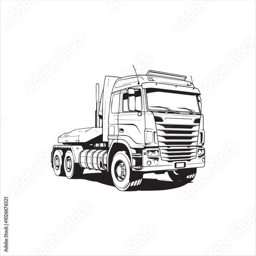 truck isolated on white