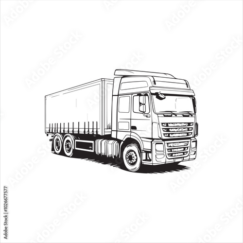 truck isolated on white