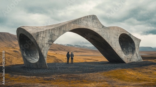 Roadside Skeidara Bridge models in Iceland photo