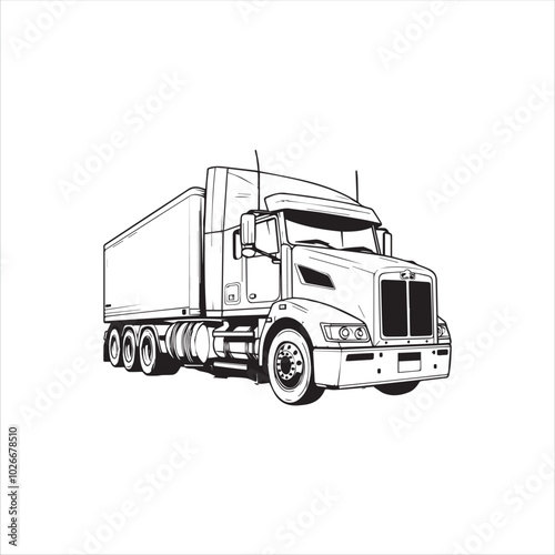 truck isolated on white