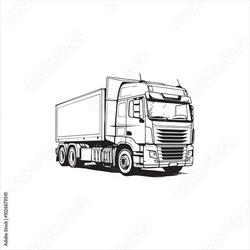 truck isolated on white