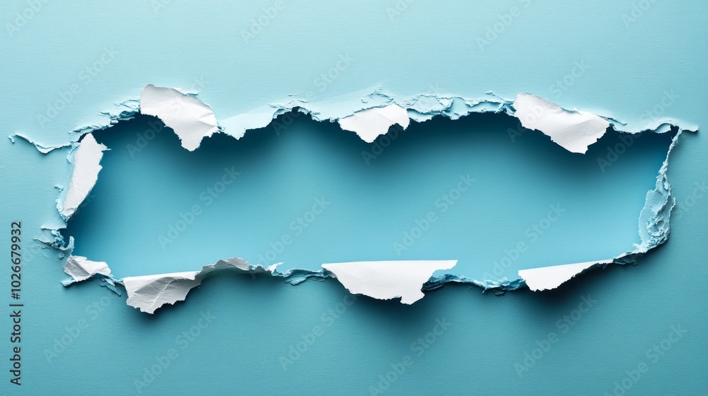 Torn blue paper with white background. Torn blue paper with white background.