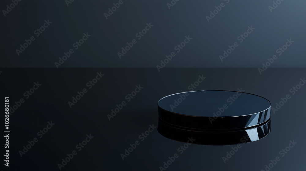 Luxury Reflective Surfaces with Dark Tones and Warm Light for Elegant Product Display Luxury Reflective Surfaces with Dark Tones and Warm Light for Elegant Product Display