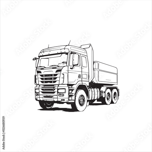 truck isolated on white