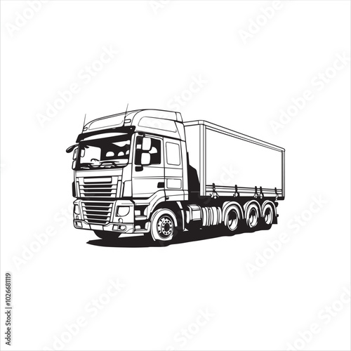 truck isolated on white