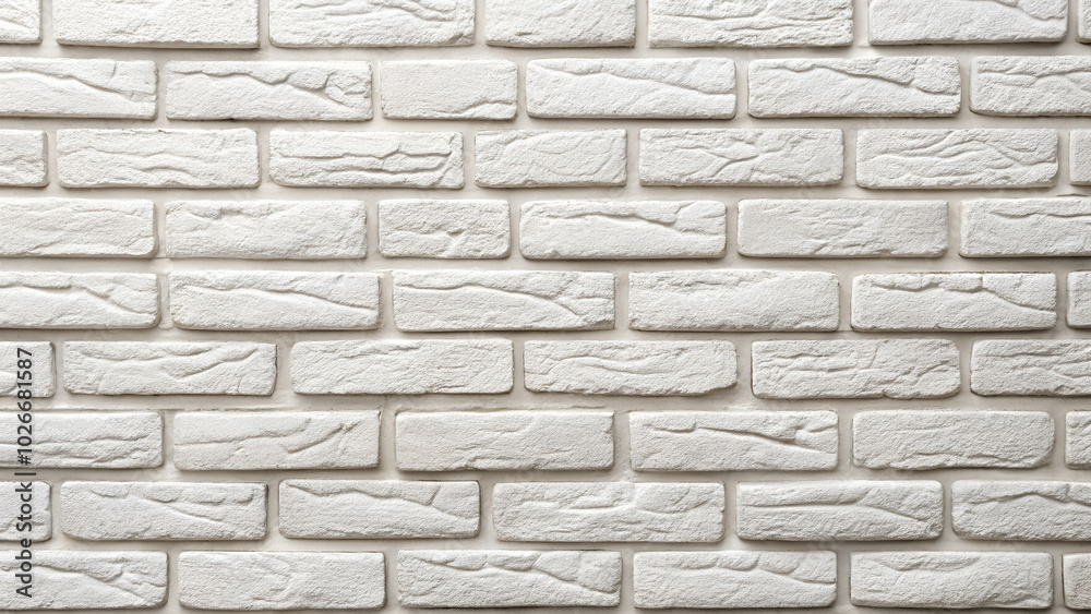 Wall of decorative white brick. Stylish background for design Wall of decorative white brick. Stylish background for design