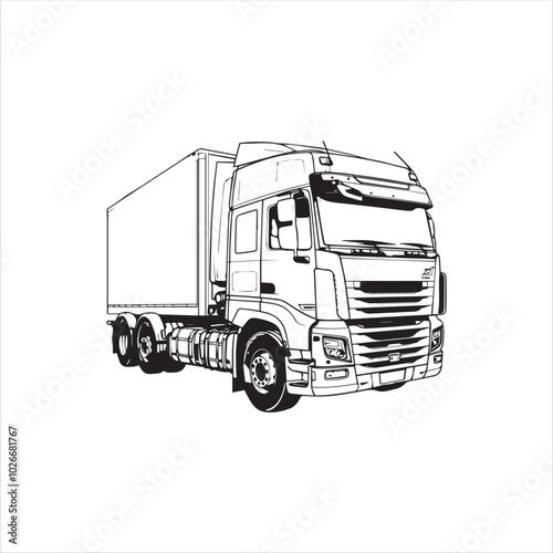 truck isolated on white