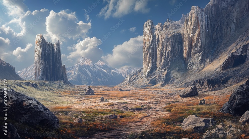 Naklejka premium Awe-inspiring rocky scenery