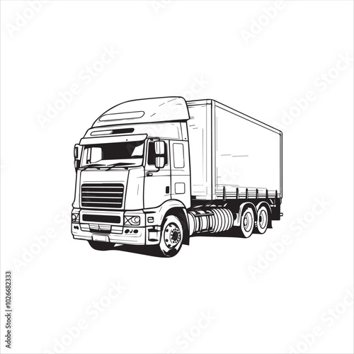 truck isolated on white