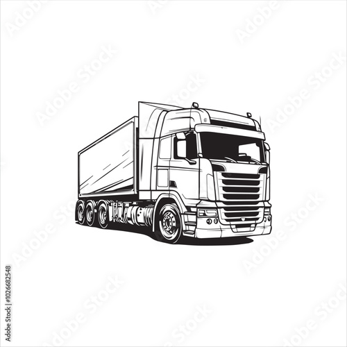 truck isolated on white