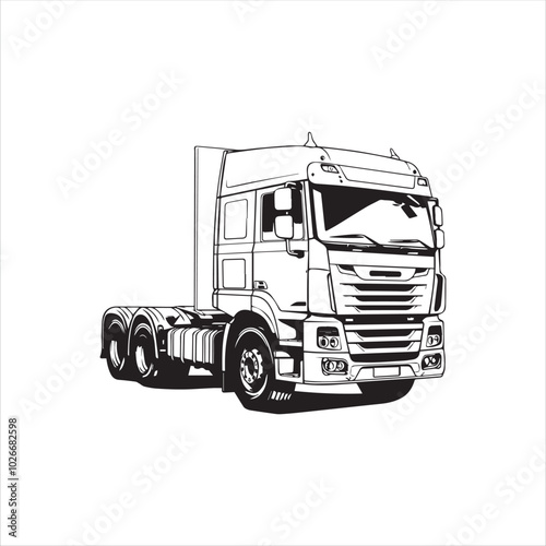 truck isolated on white